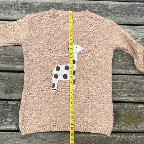 cable knit pull over sweater with giraffe So soft - Picture 6 of 8